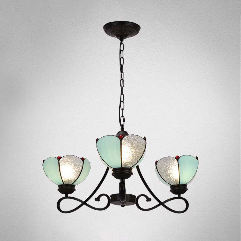 3/5 Lights Scalloped Cone Hanging Chandelier Baroque Lighting - Rebooters