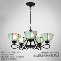 3/5 Lights Scalloped Cone Hanging Chandelier Baroque Lighting - Rebooters