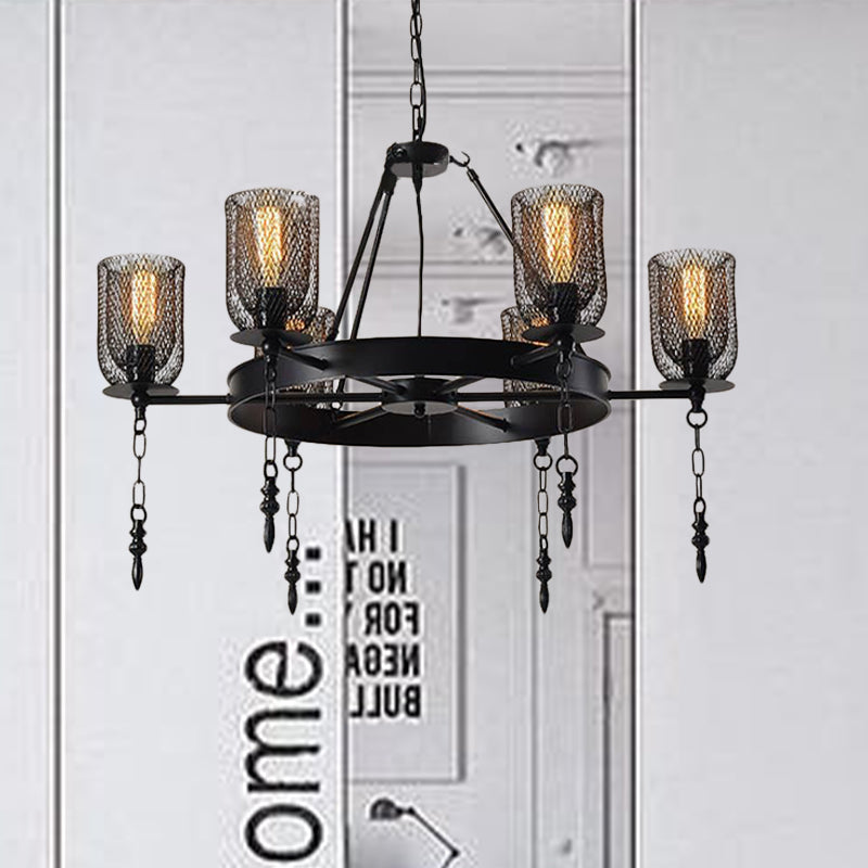 Bell Metallic Chandelier Light Fixture Industrial 3/6 Lights Dining Room Lamp - Rebooters