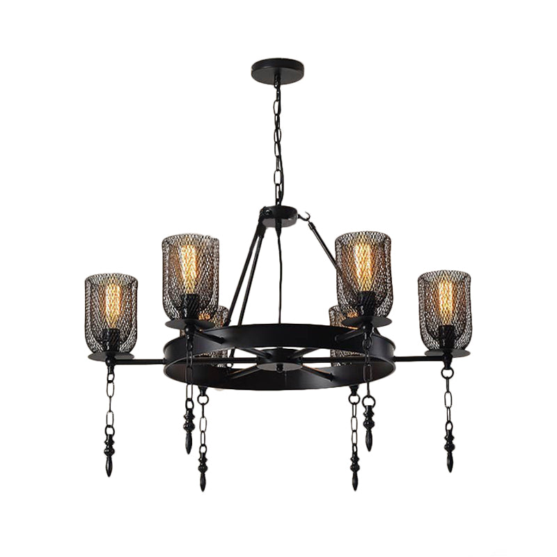 Bell Metallic Chandelier Light Fixture Industrial 3/6 Lights Dining Room Lamp - Rebooters