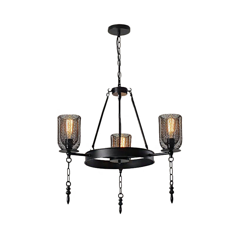 Bell Metallic Chandelier Light Fixture Industrial 3/6 Lights Dining Room Lamp - Rebooters