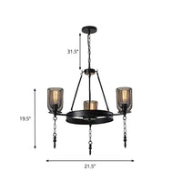 Bell Metallic Chandelier Light Fixture Industrial 3/6 Lights Dining Room Lamp - Rebooters
