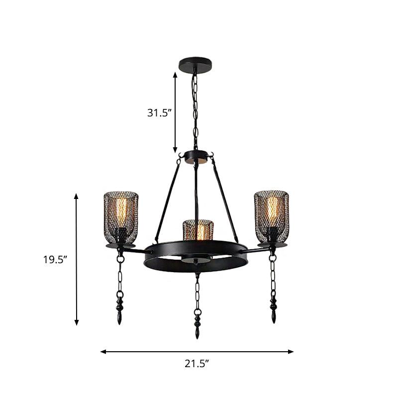 Bell Metallic Chandelier Light Fixture Industrial 3/6 Lights Dining Room Lamp - Rebooters