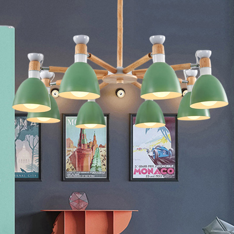 Macaroon Horn Shape Hanging Chandelier Metal Pendant Light - Rebooters