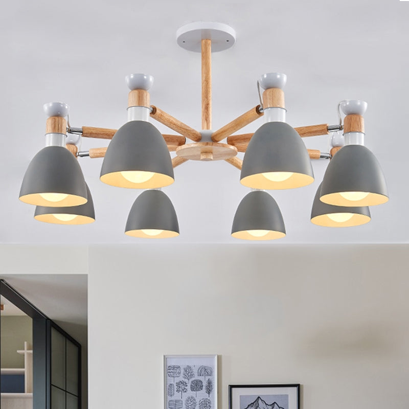 Macaroon Horn Shape Hanging Chandelier Metal Pendant Light - Rebooters
