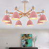 Macaroon Horn Shape Hanging Chandelier Metal Pendant Light - Rebooters