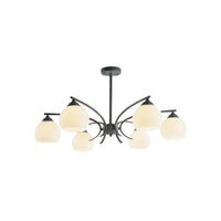 Sphere Shade Living Room Chandelier Opal Glass 6/8 Lights Macaron Lamp - Rebooters
