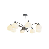 Sphere Shade Living Room Chandelier Opal Glass 6/8 Lights Macaron Lamp - Rebooters