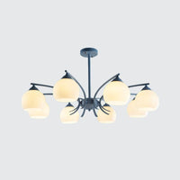 Sphere Shade Living Room Chandelier Opal Glass 6/8 Lights Macaron Lamp - Rebooters