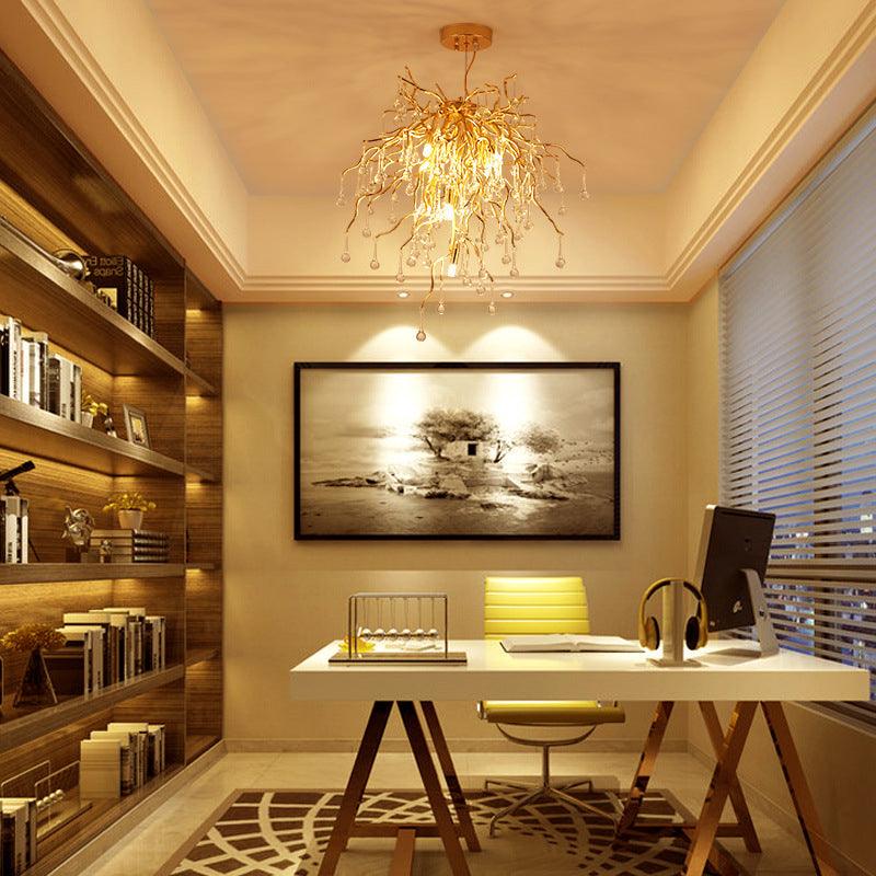 23.5"/31.5" W Clear Crystal Raindrop Hanging Chandelier - Rebooters