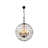 3/4/6 Lights Globe Shape Hanging Lamp Vintage Golden Fixture - Rebooters