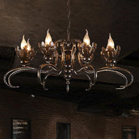 Antique Stylish Candle Chandelier with Twist Arm Light - Rebooters