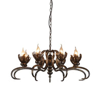 Antique Stylish Candle Chandelier with Twist Arm Light - Rebooters