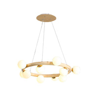 Beige Global Ceiling Lamp Modern 8/10 Bulbs Frosted Glass Chandelier - Rebooters