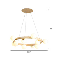 Beige Global Ceiling Lamp Modern 8/10 Bulbs Frosted Glass Chandelier - Rebooters
