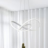 Contemporary LED Chandelier Black White Twine Ceiling Lamp - Rebooters