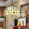 1 Light Study Pendant Lighting Tiffany Beige Hanging Ceiling Light - Rebooters