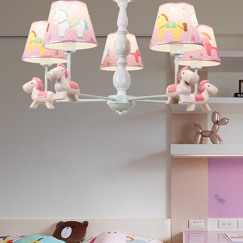 Nordic Stylish Pony Chandelier Metal Multi Head Hanging Lamp - Rebooters