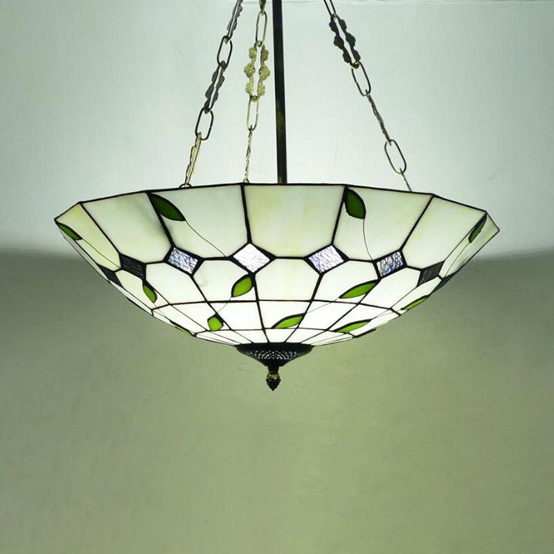 12"/16"/19.5" W Bowl Shade Ceiling Pendant Stained Glass Chandelier - Rebooters