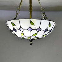 12"/16"/19.5" W Bowl Shade Ceiling Pendant Stained Glass Chandelier - Rebooters