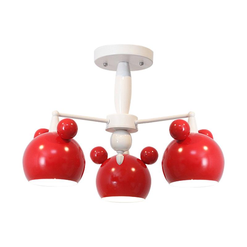 Macaron Stylish Suspension Light Bear Shade Metal Hanging Light - Rebooters