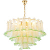 4-Tier Stained Glass Chandelier Light 9-Light Green Ceiling Light - Rebooters