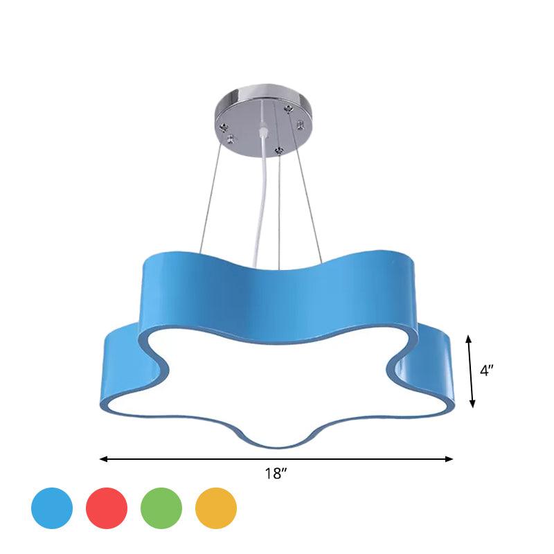 Kids LED Pendant Light Kit with Acrylic Shade Star Chandelier - Rebooters