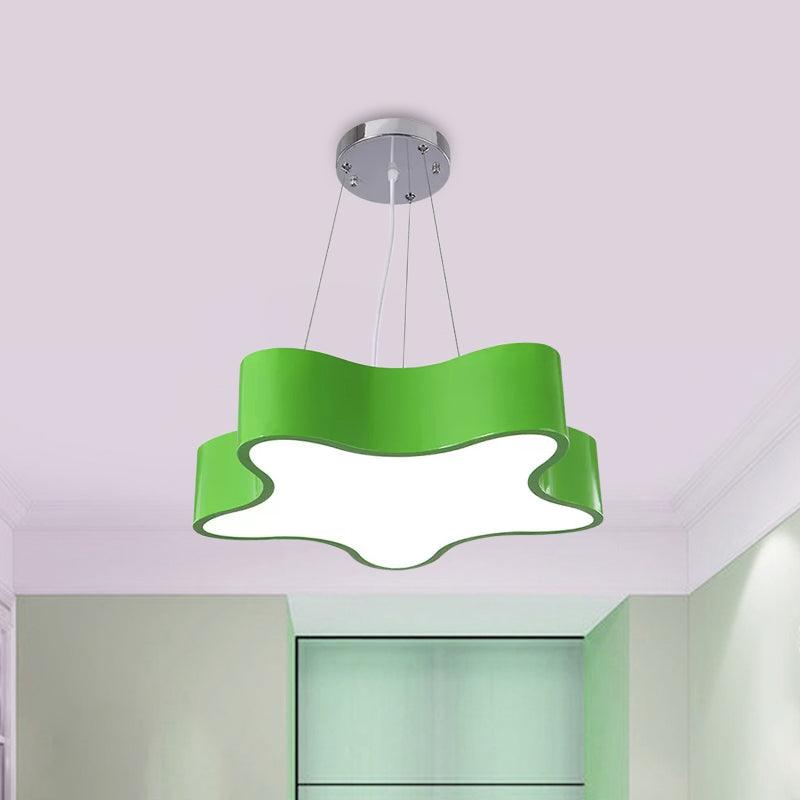 Kids LED Pendant Light Kit with Acrylic Shade Star Chandelier - Rebooters