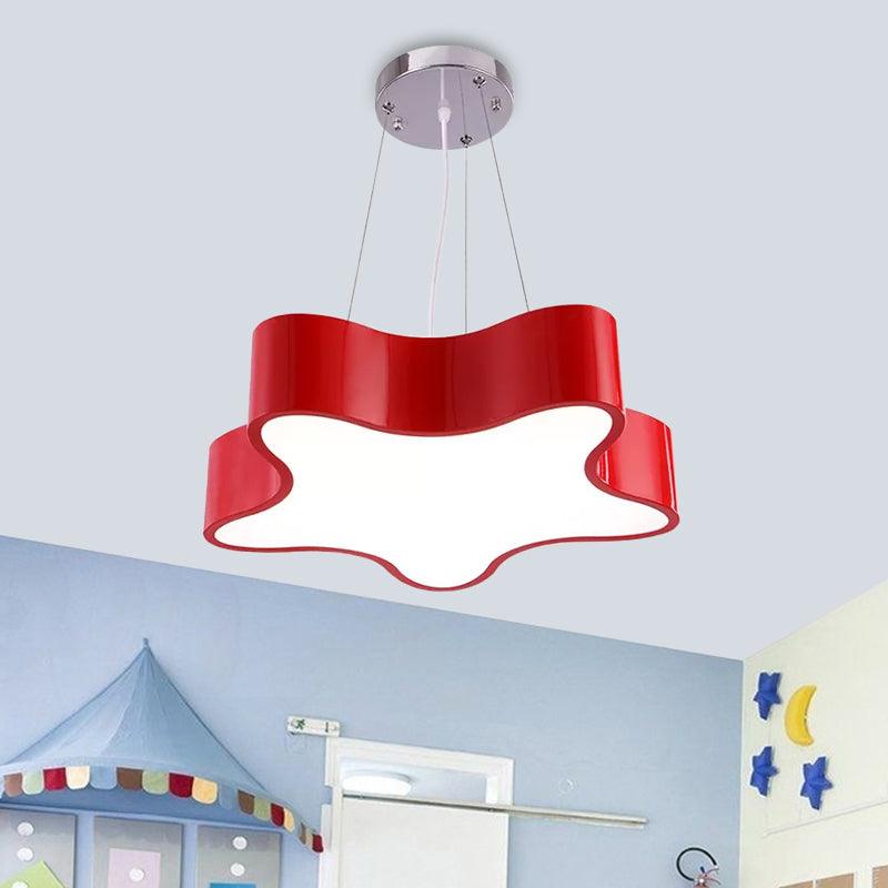 Kids LED Pendant Light Kit with Acrylic Shade Star Chandelier - Rebooters