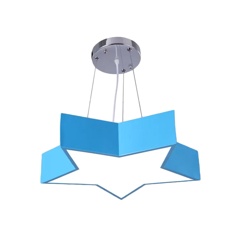 Red/Blue Five-Pointed Star Chandelier Light for Kids Ceiling Lamp - Rebooters