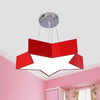 Red/Blue Five-Pointed Star Chandelier Light for Kids Ceiling Lamp - Rebooters