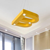 A/B/C-Shape Acrylic Ceiling Hang Fixture Macaroon LED Chandelier for Baby Room - Rebooters
