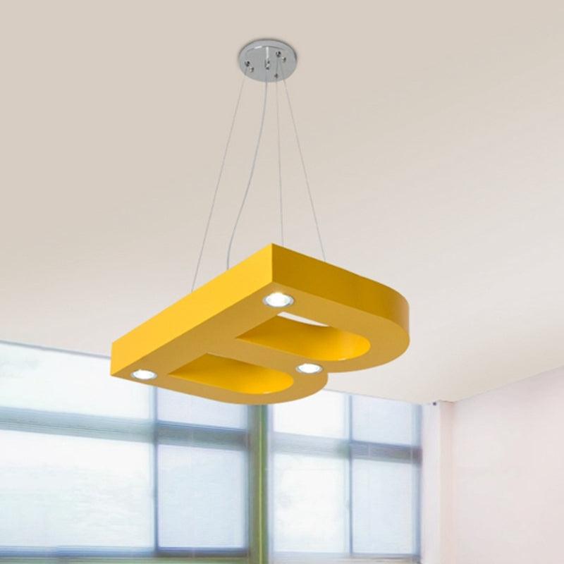 A/B/C-Shape Acrylic Ceiling Hang Fixture Macaroon LED Chandelier for Baby Room - Rebooters