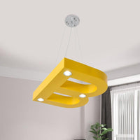A/B/C-Shape Acrylic Ceiling Hang Fixture Macaroon LED Chandelier for Baby Room - Rebooters