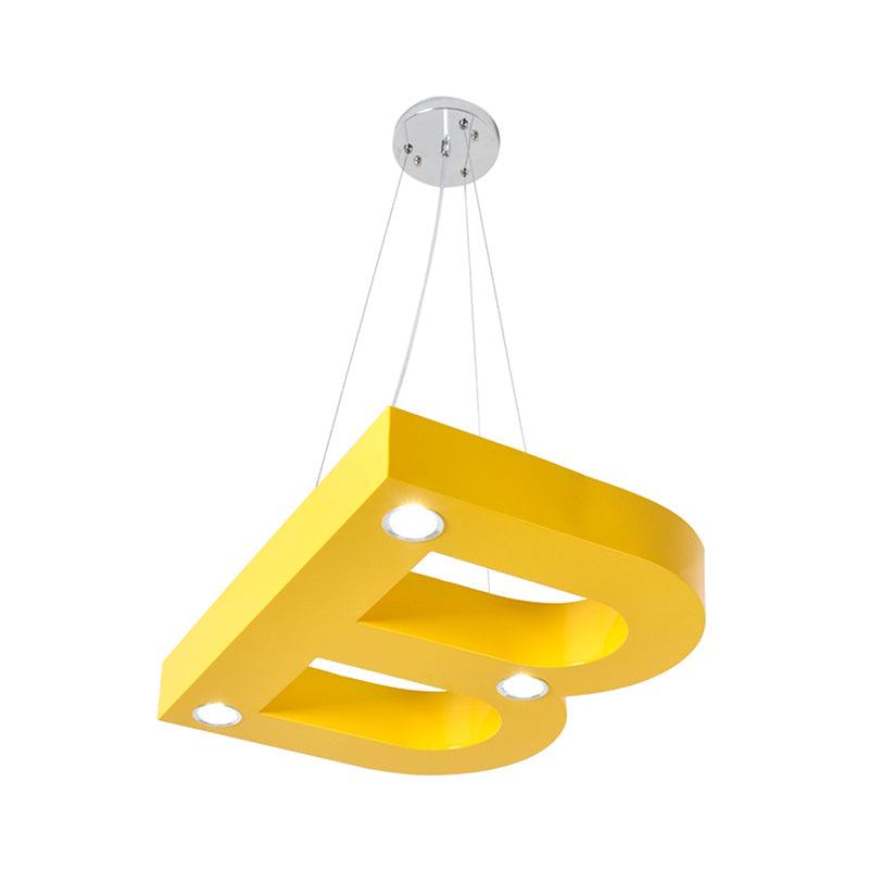 A/B/C-Shape Acrylic Ceiling Hang Fixture Macaroon LED Chandelier for Baby Room - Rebooters