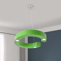 A/B/C-Shape Acrylic Ceiling Hang Fixture Macaroon LED Chandelier for Baby Room - Rebooters