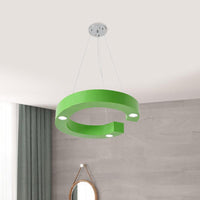 A/B/C-Shape Acrylic Ceiling Hang Fixture Macaroon LED Chandelier for Baby Room - Rebooters