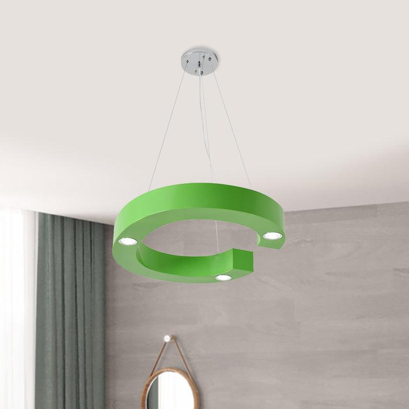 A/B/C-Shape Acrylic Ceiling Hang Fixture Macaroon LED Chandelier for Baby Room - Rebooters