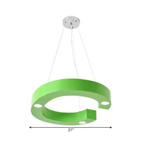A/B/C-Shape Acrylic Ceiling Hang Fixture Macaroon LED Chandelier for Baby Room - Rebooters