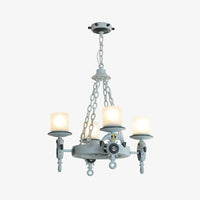 4 Heads Parlor Chandelier Light Children Blue Brown Lamp Kit - Rebooters