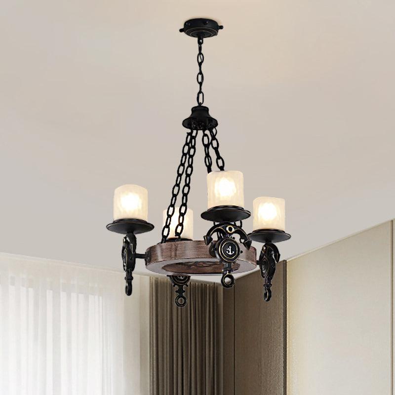 4 Heads Parlor Chandelier Light Children Blue Brown Lamp Kit - Rebooters