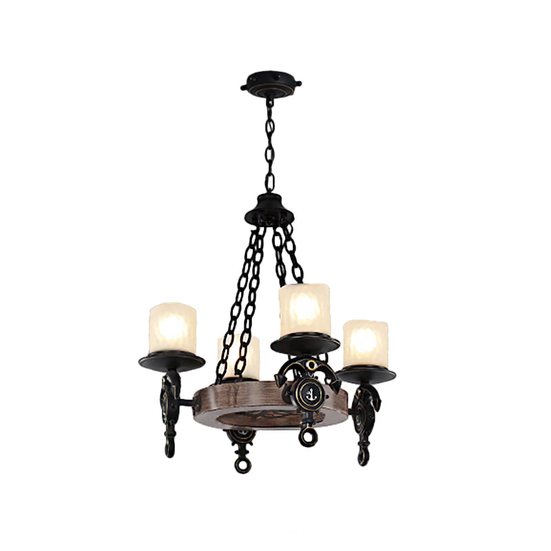 4 Heads Parlor Chandelier Light Children Blue Brown Lamp Kit - Rebooters