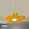 Red/Yellow/Blue Flower Chandelier Lamp Contemporary LED Ceiling Hang Fixture for Playroom - Rebooters