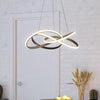 Twisting Round Kitchen Chandelier Lamp Metallic LED Fixture - Rebooters