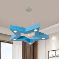 Acrylic Five-Pointed Star LED Ceiling Chandelier Macaroon - Rebooters