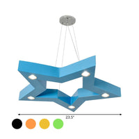 Acrylic Five-Pointed Star LED Ceiling Chandelier Macaroon - Rebooters