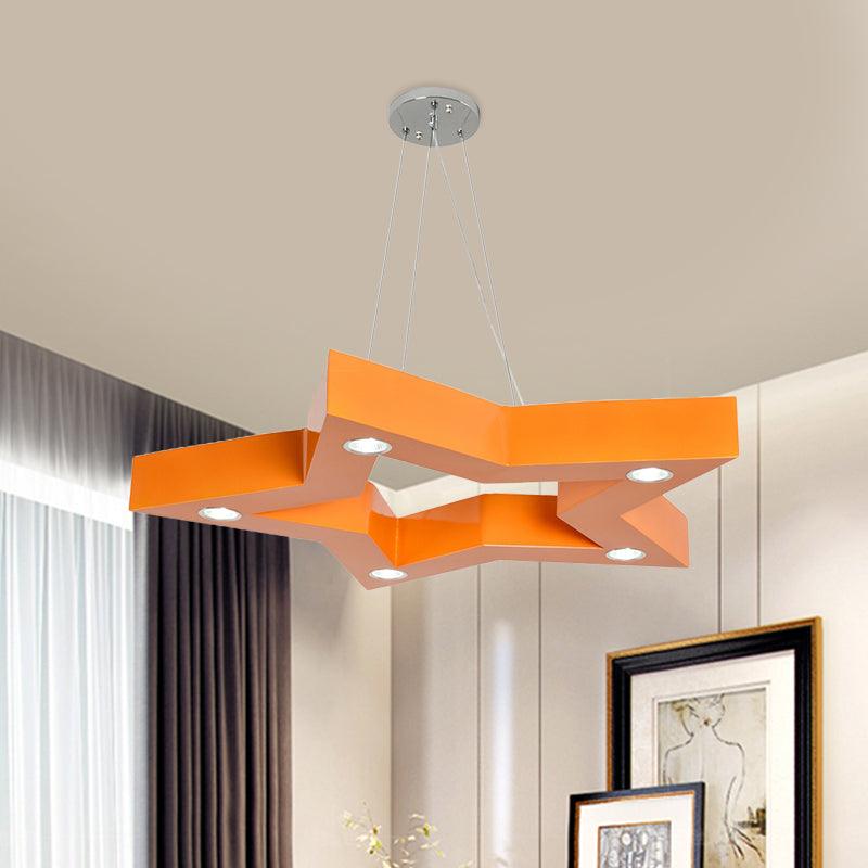 Acrylic Five-Pointed Star LED Ceiling Chandelier Macaroon - Rebooters