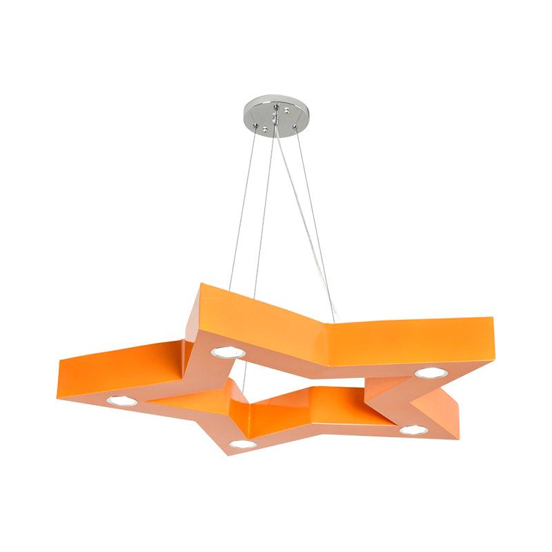 Acrylic Five-Pointed Star LED Ceiling Chandelier Macaroon - Rebooters