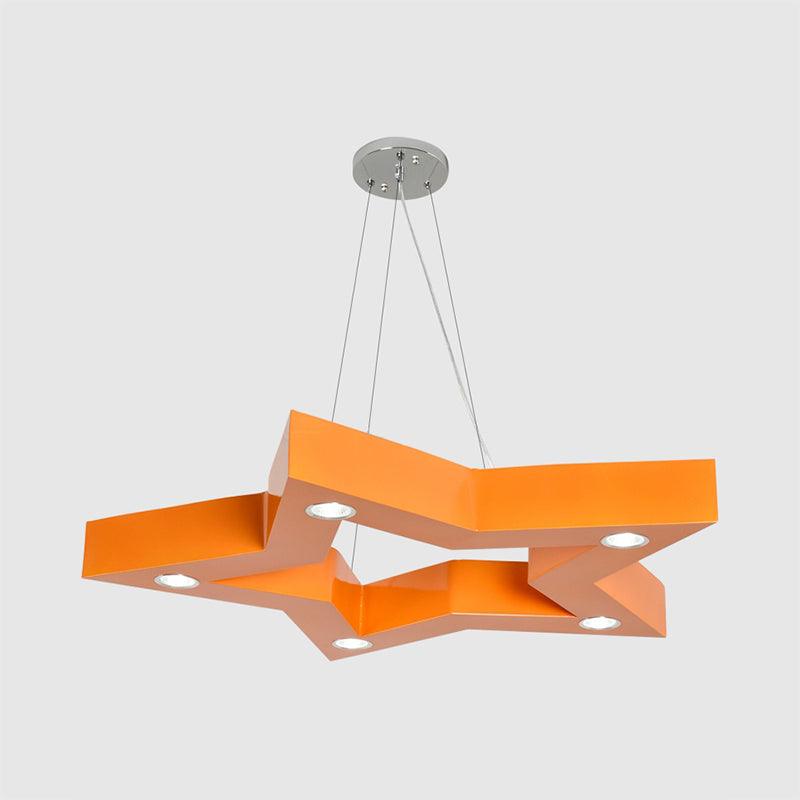 Acrylic Five-Pointed Star LED Ceiling Chandelier Macaroon - Rebooters