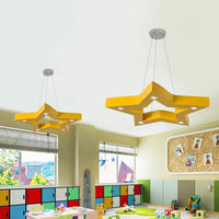 Acrylic Five-Pointed Star LED Ceiling Chandelier Macaroon - Rebooters